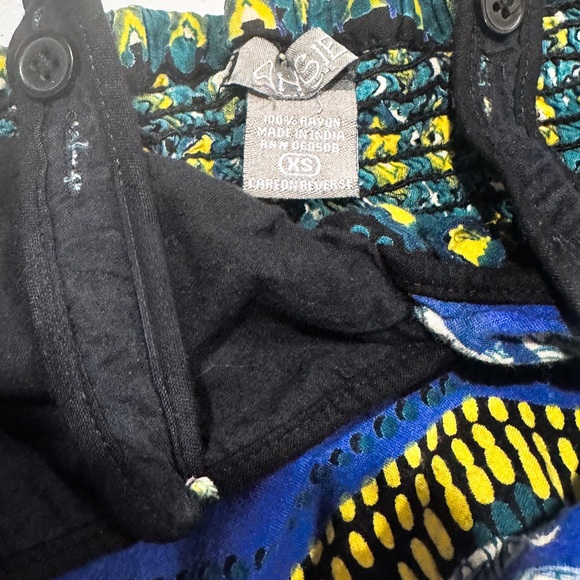 Angie V-Neck Batik Print Smocked Back Versatile Strap Maxi Sundress Size… - Picture 4 of 5